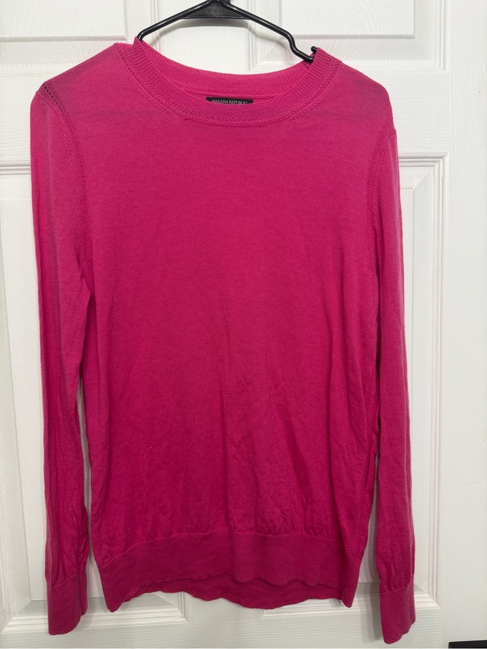Banana Republic Bright Fuchsia Crewneck Sweater